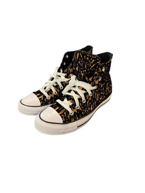 Women's Converse Leopard Print High-Top Sneakers Size 8 Brown/Black